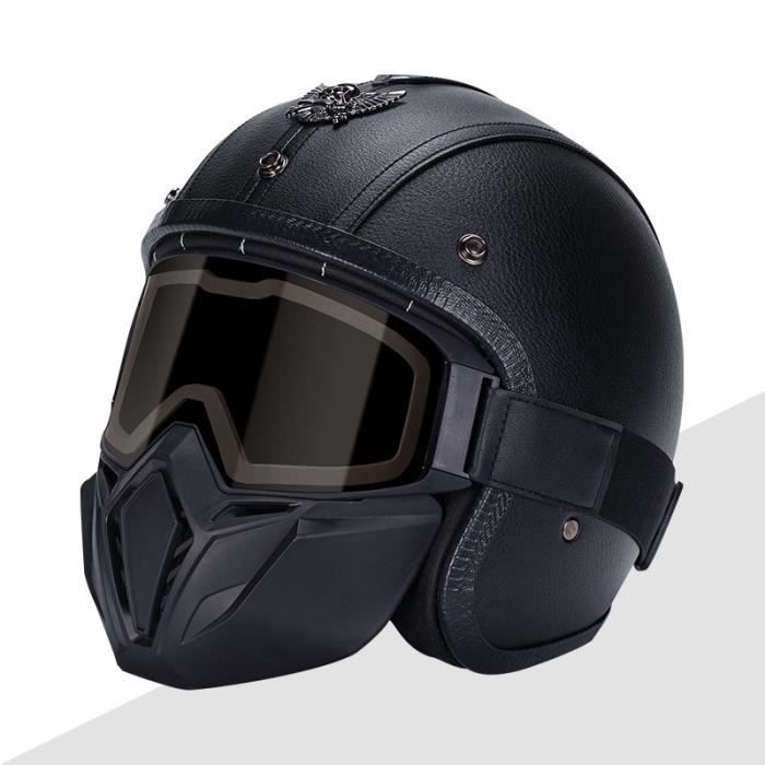 Masque De Paintball Vintage JAVA Kingman – Noir, Lentille Transparente, Protection Visage