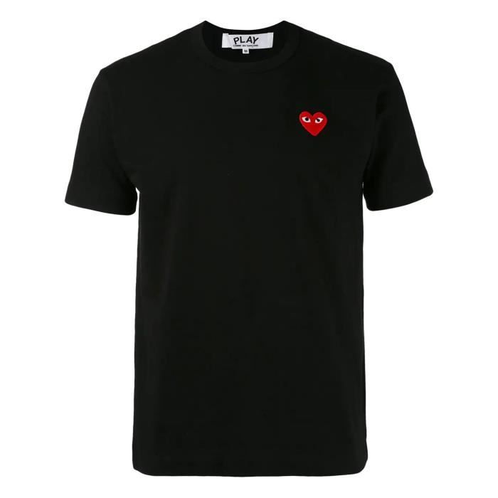 leder forudsætning smal COMME DES GARÇONS PLAY HOMME P1T1081 NOIR COTON T-SHIRT Noir - Cdiscount  Prêt-à-Porter