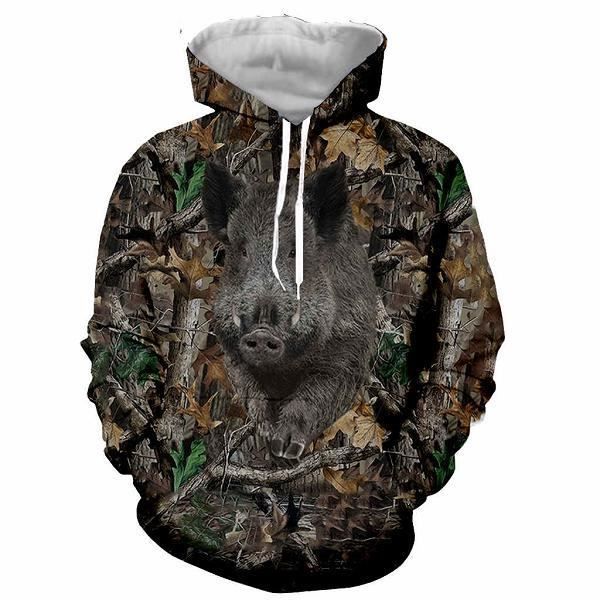 Sweat à capuche à motif camouflage en coton | Exchange