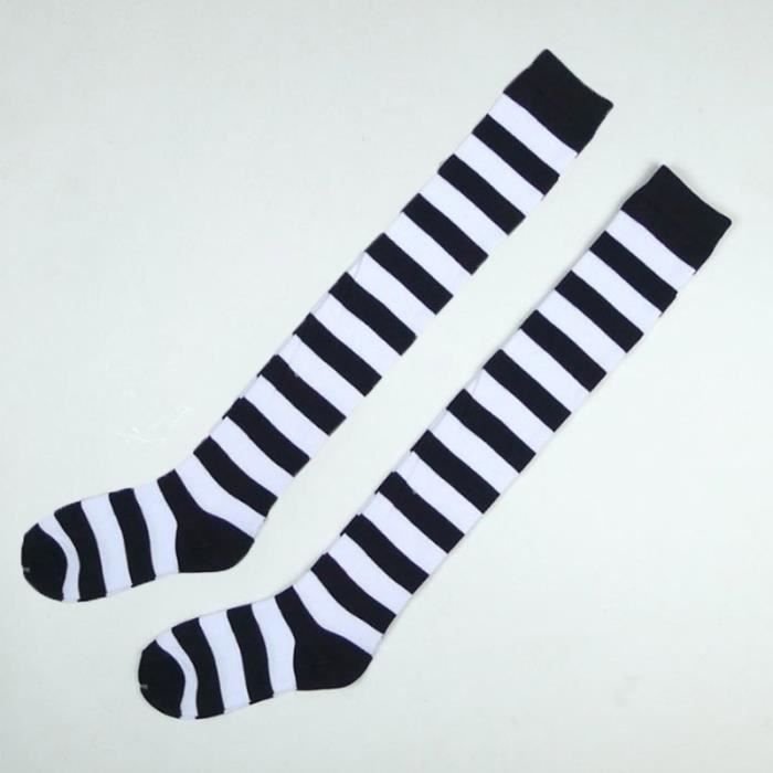 3 Paires Chaussettes Hautes Kiiwah Pour Femmes - Coton élastique, Genou, Pour Quotidien Ou Style