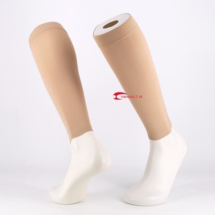 Chaussettes de Compression pour mollets - Chaussettes - Soulage les douleurs musculaires et les varices - Beige