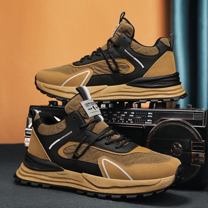 Baskets Homme Printemps Casual Sport Bicolore Kaki Cdiscount