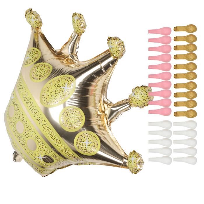 Ballons En Papier Aluminium « It's A Girl » Bleu - Lot Pour Décoration De Baby Shower Fille