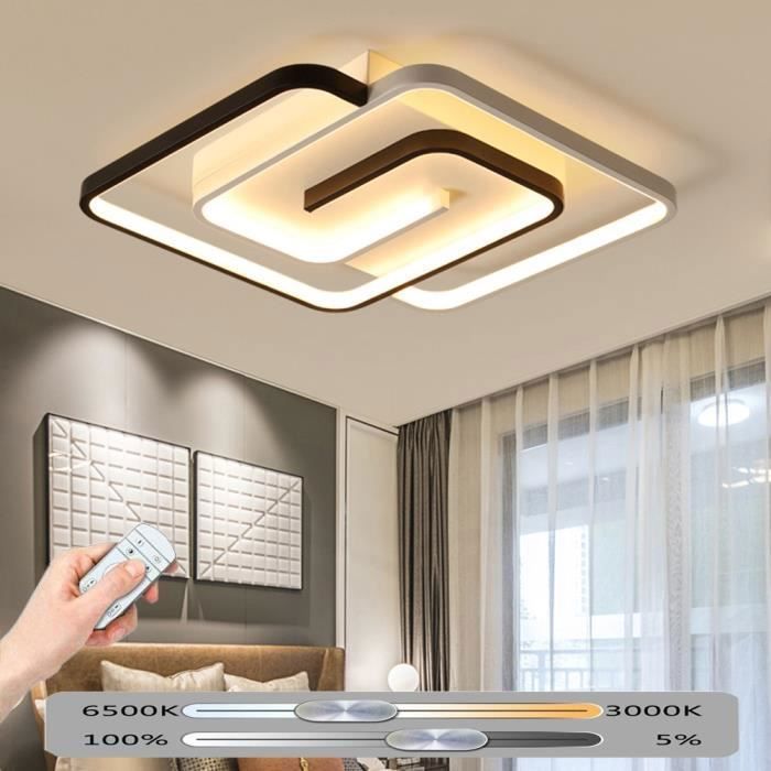 Plafonnier LED Avec Télécommande Dimmable Éclairage de Plafond 3000 - 6000K  Lampe de Plafond Moderne en Acrylique Pour Salon - Doré - Cdiscount Maison