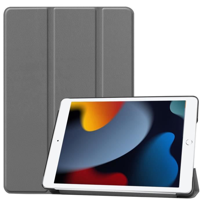 Antichoc Housse iPad 9 2021 - iPad 8 2020 - Étui pour tablette avec Support  à trois volets - Gris - Cdiscount Informatique