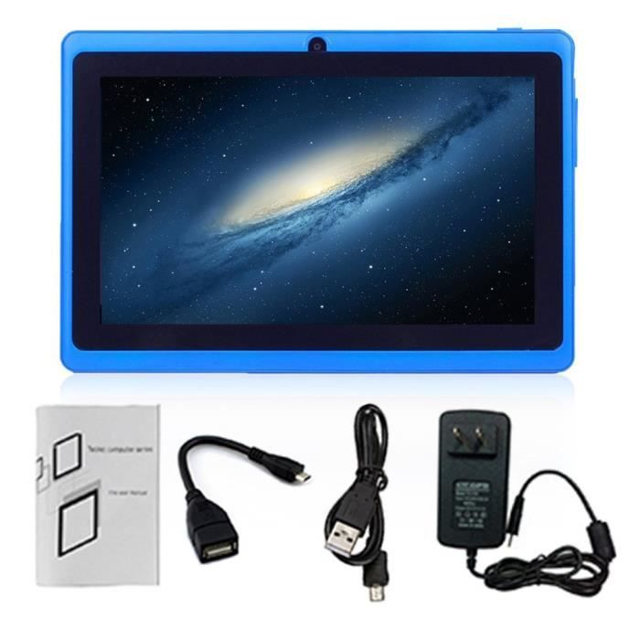 Tablette PC 512 Mo + 4 Go 7 pouces Android caméra 2,0MP bleu