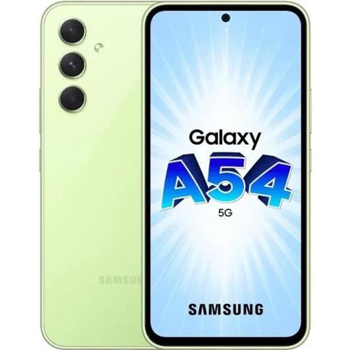 SAMSUNG Galaxy A54 5G Smartphone 8Go + 256Go Awesome Lime