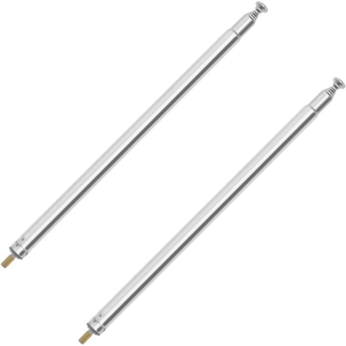 2 Antennes Télescopiques M3 7 Sections - 730mm Pour Radio RC Voiture Télécommandée