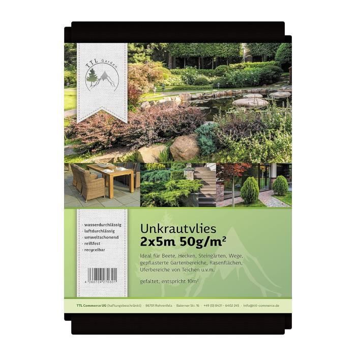 Toiles de Paillage 4m x 10m, Toile Anti Mauvaises Herbes Jardin, Bache