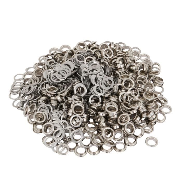 500pcs oeillet laiton 2,8mm Argenté passe-câbles toile cuir Vêtements