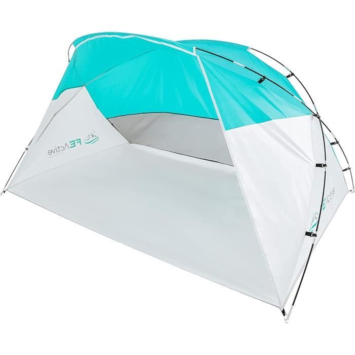 Tente De Plage Solaire – Blanc – Pliable – Parasol De Plage – BT-1
