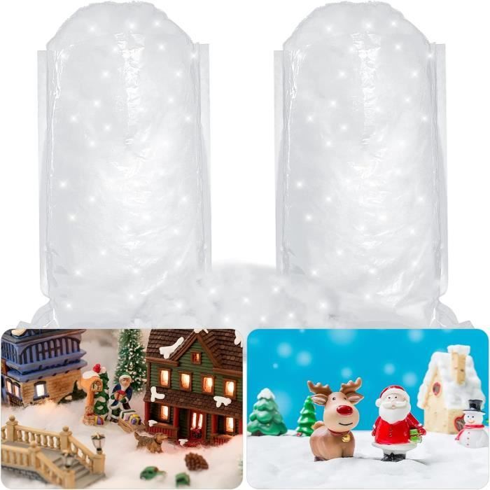 Fausse Neige de Noël Neige Artificielle à Paillettes Couverture de Neige Intérieure Fausse Neige