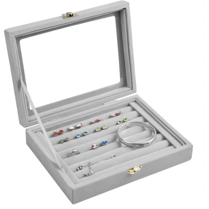 Lot De 24 Boîtes à Bijoux En Carton - Avec Intérieur Doux - Idéal Cadeaux, Mariages, Anniversaires