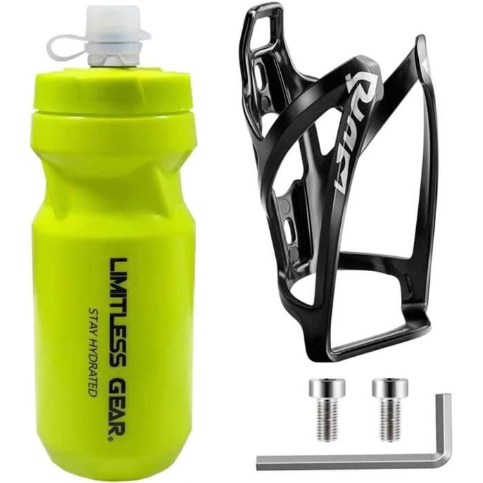 Porte-Gourde Néoprène 500ml Veemoon - Bandoulière Réglable - Pour Vélo, Randonnée - Noir
