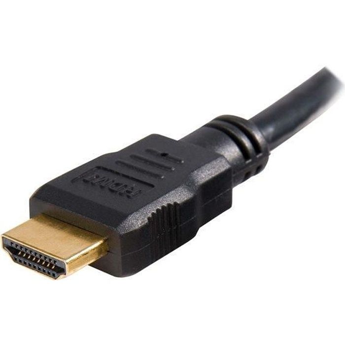 STARTECH Câble HDMI haute vitesse Ultra HD 4K x 2K de 2 m - Cordon HDMI vers HDMI - M/M - Noir - Plaqués or