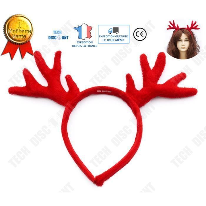 Serre-tête Cornes De Renne Et Oreilles De Cerf – Accessoire Costume Femme – Pour Halloween Et Noël