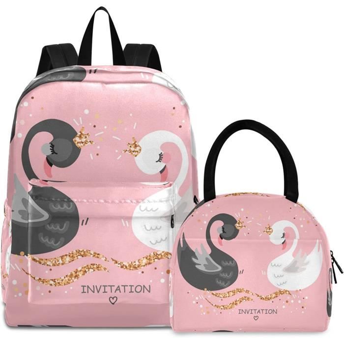 Sac à Dos 3-en-1 Enfants - Ensemble École Rugby Abstrait Avec Sac Lunch & Trousse | Maternelle Primaire
