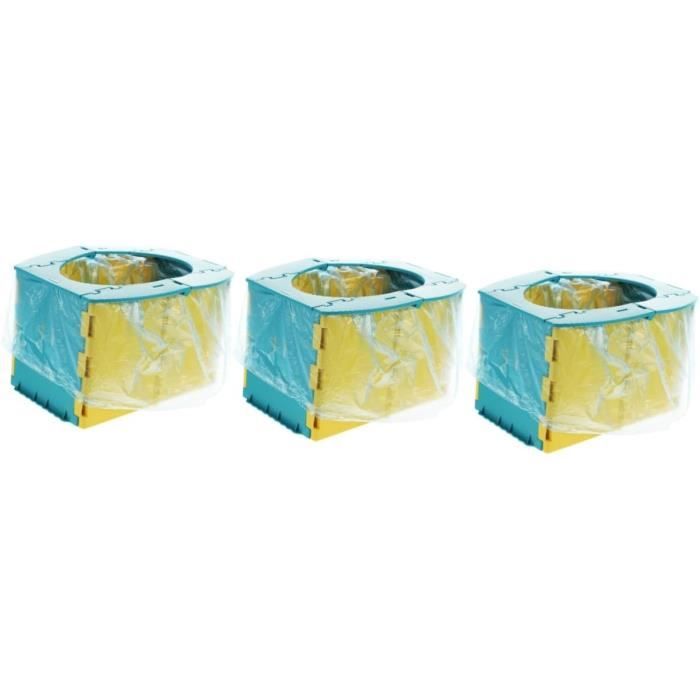 Toilette Portable Camping Pliable - Seau Hygiénique Voiture Avec 20 Sacs - Urinoir Unisexe Voyage, VR, Urgence
