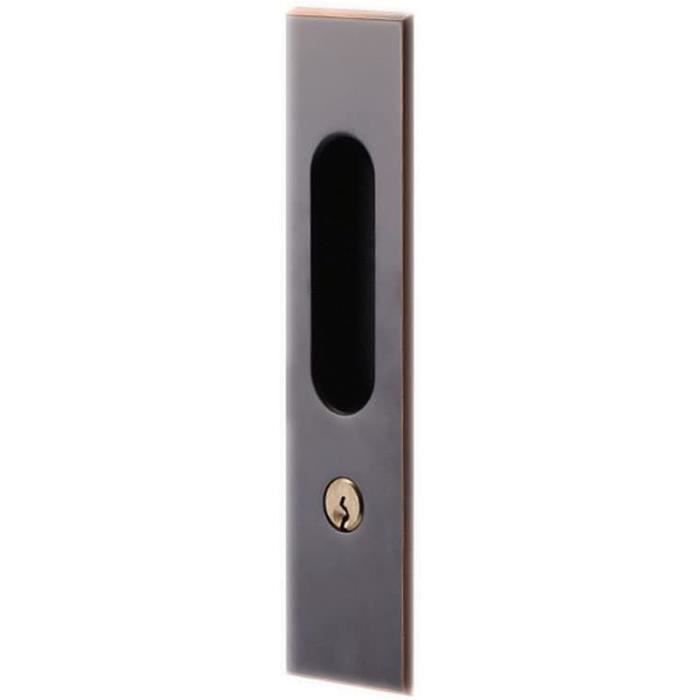 Serrure Pour Porte Coulissante Zaplyte – Poignée Invisible Encastrée, Cuivre, Avec Clés
