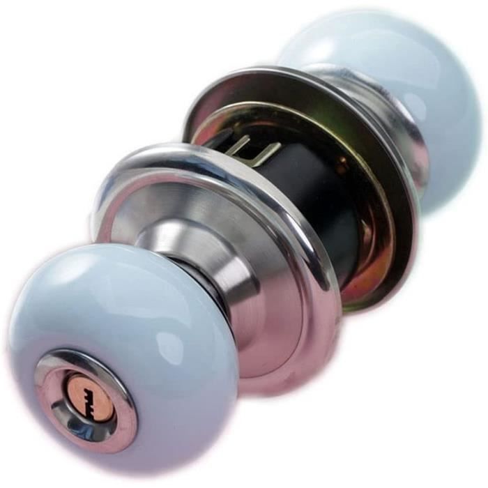 Lock Scout Levier Droit Avec Garniture Ronde Poignée De Porte D'entrée Et De Placard, Finition Noire Mate