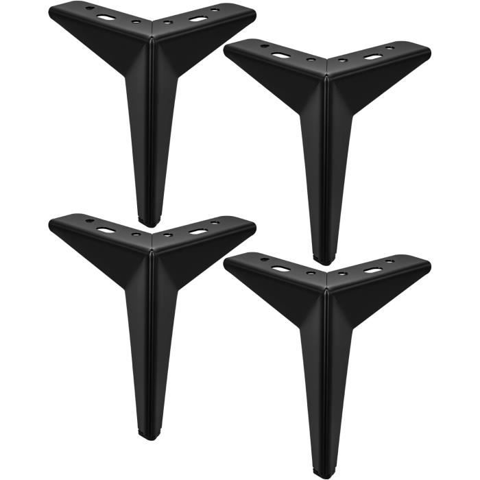 Lot De 4 Pieds De Meubles En Métal De 10 Cm, Robustes Et Modernes, En Forme De Diamant, Pour