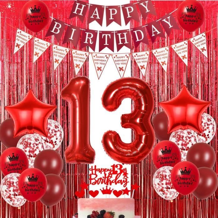 Decoration Anniversaire 13 Ans Or Rose Ballons 13 Ans Anniversaire Deco Anniv