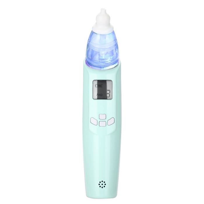 Aspirateur Nasal Électrique Rechargeable Pour Bébé - 6 Niveaux, Musique, Embout Souple - Bleu