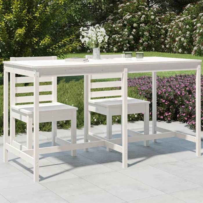 vidaXL Table de jardin Bois de Pin - vue 6