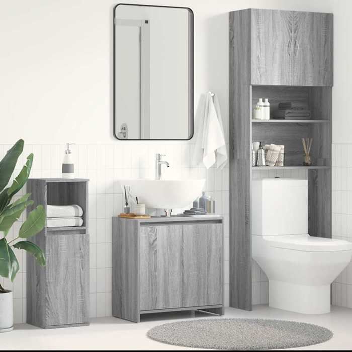 vidaXL Armoire de bain Sonoma gris 60x33x61 cm Bois dingénierie 826358