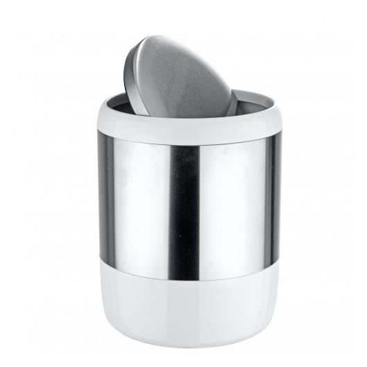 Poubelle De Salle De Bain Tatay - 6L Avec Couvercle Basculant - Design Sobre Et Pratique - Sans BPA