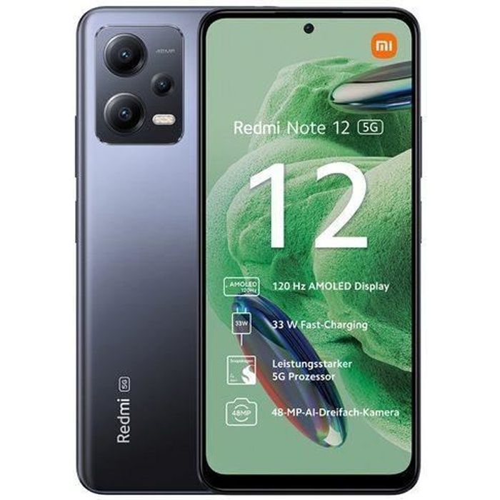 XIAOMI Redmi Note 12 Pro 5G Smartphone 6Go 128Go Noir MediaTek Dimensity  1080 OLED 6,67 Caméra 50MP 5000mAh Batterie 67W - Cdiscount Téléphonie