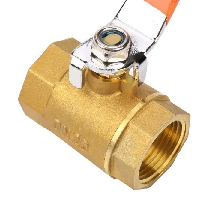 2 Mini Robinet à Boisseau Sphérique 3/8" Femelle X Femelle - Pour Eau, Gaz, Réservoirs, Laiton Dur - 11