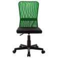 *43930 Fauteuil de Bureau - Chaise de jeu Fauteuil gamer Gaming Noir et vert 44x52x100 cm Tissu en maille-1