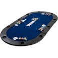 Table de poker pliante Deluxe MAXSTORE - 208 x 106 x 3 cm - Accoudoirs rembourrés - 10 porte-gobelets-1
