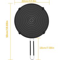 Couvercle Anti-Éclaboussures En Silicone Avec Poignée Inox - Garde Propreté Plan De Travail - Pour Poêle Et Friture