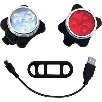 Kit éclairage Vélo T6 LED 1100mAh USB Rechargeable, Avant Et Arrière, étanche