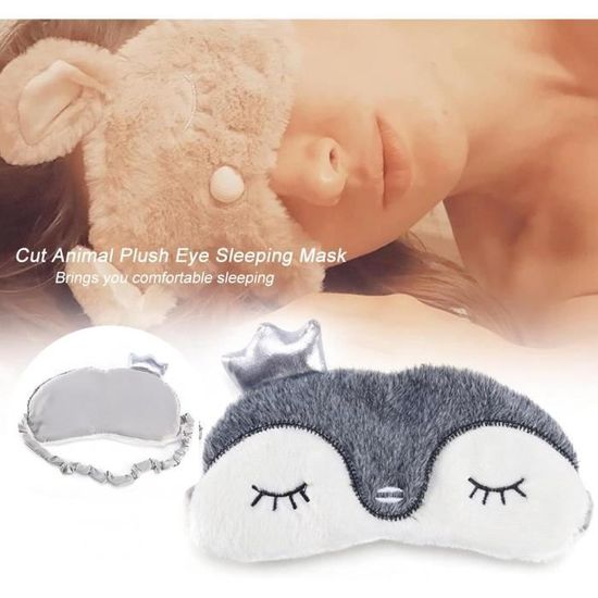 Masque Noel Masque De Sommeil De Noël Mignon Animal Couverture Des Yeux Masque De Sommeil Cerf Hr Carton Sieste Ombre à Paupières Masque Pour Filles Femmes Adulte(Renne Noel Drole