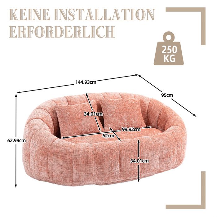 Pouf Enfant XXL Fuchsia - HAPPERS (similicuir, Rembourré, Fabriqué En Espagne)
