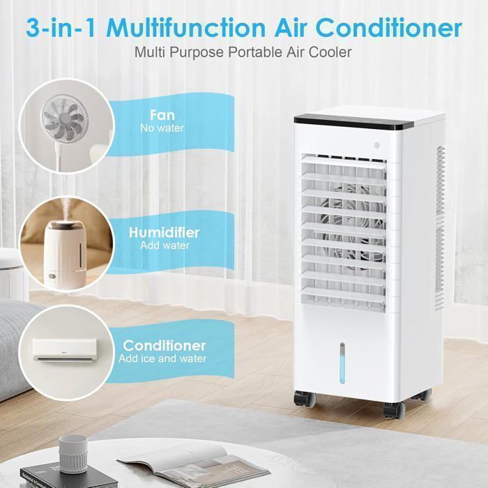 RisingFF Climatiseur Portable Refroidisseur D air Silencieux 3 En 1 risingff-climatiseur-portable-refroidisseur-d-air-silencieux-3-en-1