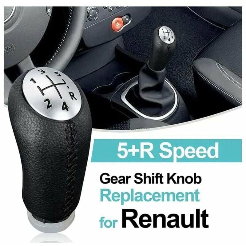 Pommeau De Levier De Vitesses Chromé Pour Renault Clio II, Twingo, Kangoo, Laguna - 5+R, Neuf