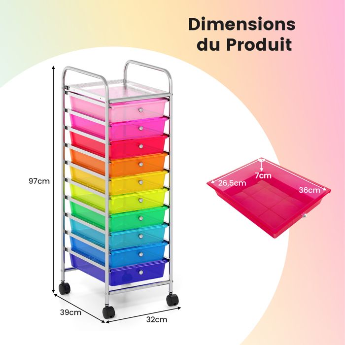 vidaXL Chariot en plastique pour salon de coiffure avec roues vidaXL Chariot en plastique pour salon de coiffure avec roues