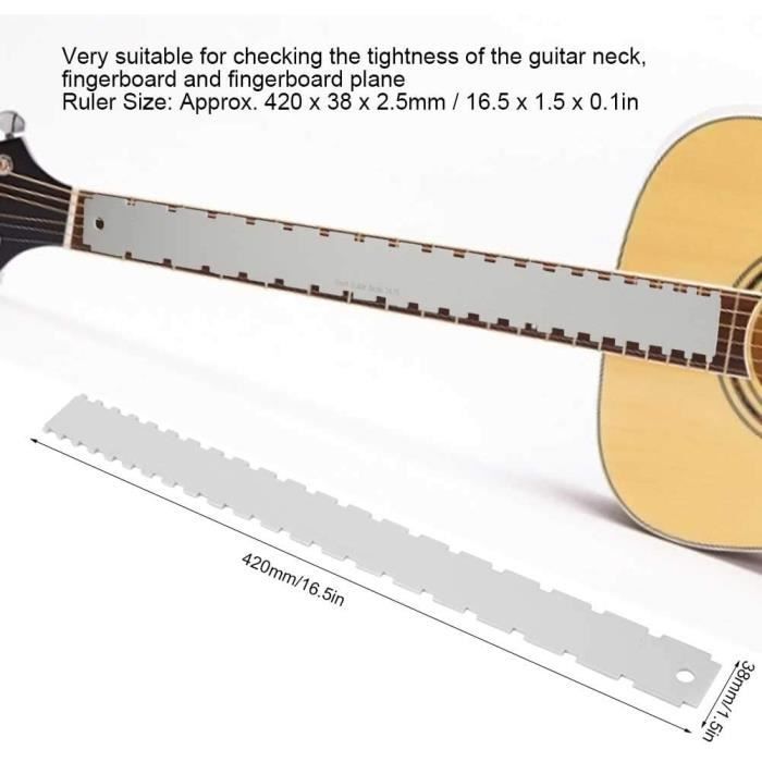 Règle De Réglage Pour Manche De Guitare - Jauge De Relief .006 .008 .010 - Pour Guitare électrique, Acoustique, Basse