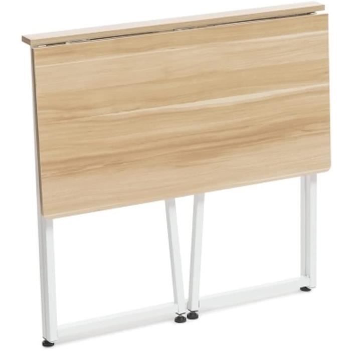 MODEZVOUS Table d'Appoint Pliable Rabattable pour Petit Espace Table Murale  Table de Cuisine en Bois Table de Travail 60cm x 425 - Cdiscount Maison