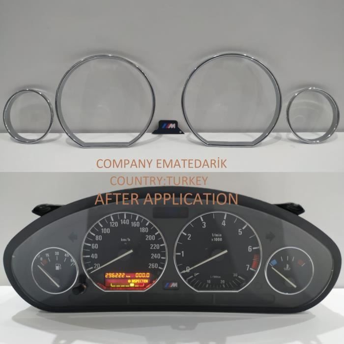 Jauge de carburant,BMW E36 Z3 M Logo Chrome jauge tableau de bord cadran  anneaux lunette garniture compteur de - Type ALPINA