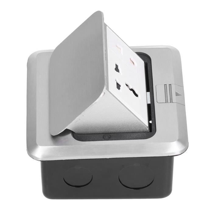 Prise électrique de Sol étanche Pop Up Boîte de Prise de Sol Inviolable  Prise de Courant USB Chargeurs 250V 16A(Bounce quickly)