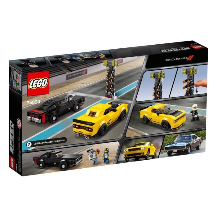 LEGO® Speed Champions 75893 - Dodge Challenger Srt demon 2018 et Dodge  Charger R/T 1970 - Jeu de construction - Cdiscount Jeux - Jouets