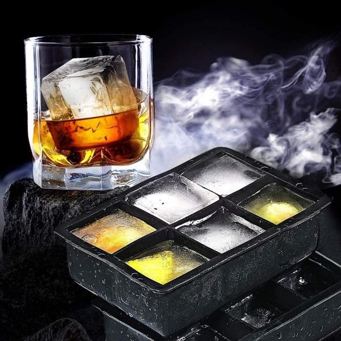 Lot De 3 Grands Bacs à Glaçons Avec Couvercle - En Silicone