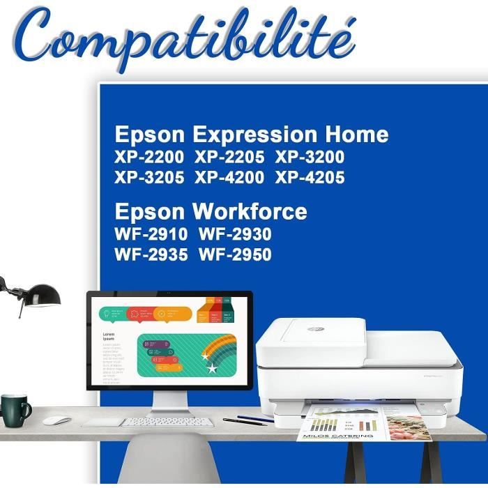 Cartouche compatible pour Epson Expression Home XP-2200 XP-2205 3200 3205  604 XL