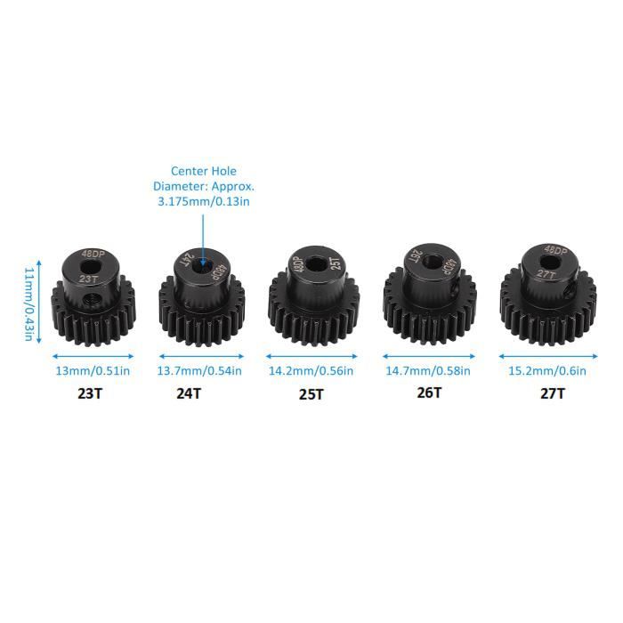 EMagTech Lot De 2 Pignons Fixes 25T Et 28T Pour Vélo Fixie - Disque De Frein Noir, Chaîne #410, Acier Antirouille