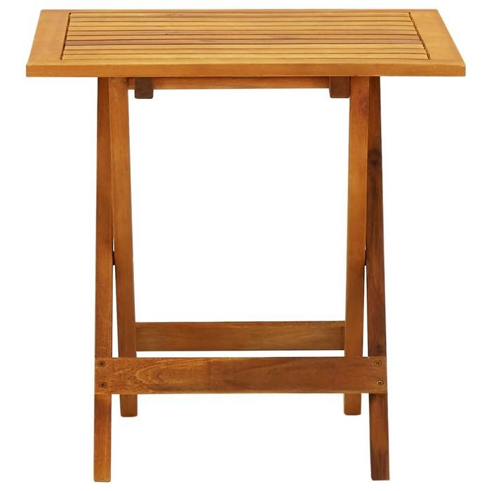 VidaXL - Table Bistro Pliable En Acacia Massif - Ø46x47 Cm - Pour Jardin, Terrasse, Intérieur